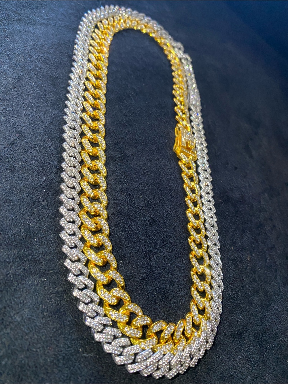 King or queen unisex 20 inch 24 inch lab diamond chains